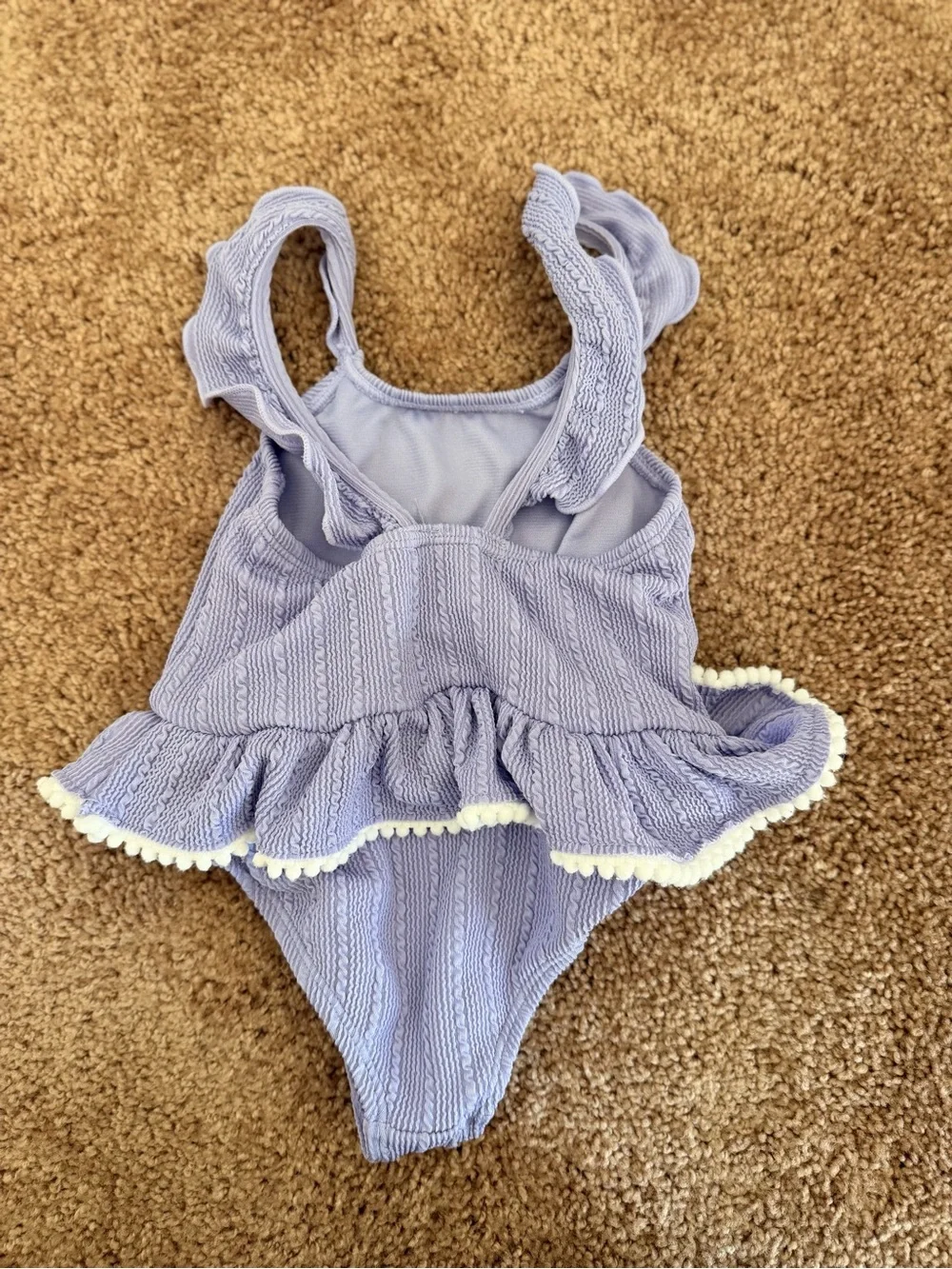 Lilac Ruffled Kids One-Piece Swimsuit